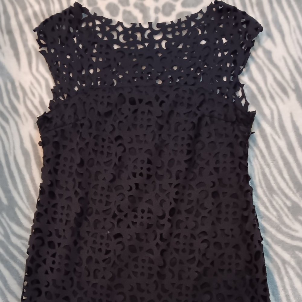 Cartise  Black laser cut sleeveless dress size 12